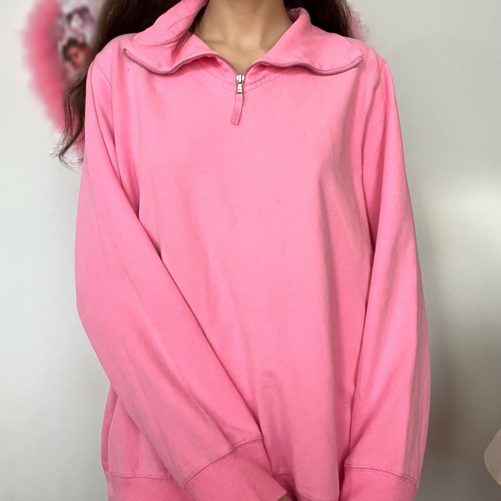 Bubblegum Pink Lands End Pullover